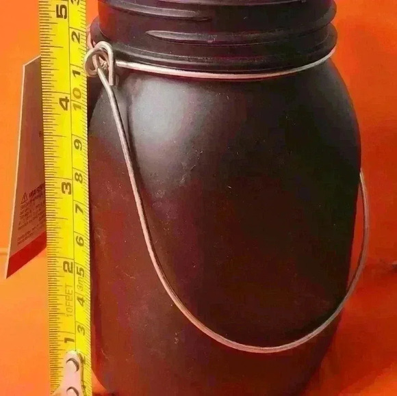 Set of 3 black hanging mason jar candle holder Halloween NWT - Picture 6 of 8